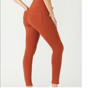 Glyder Vagabond Street Legging Pant Womens Size XS Rust Orange Stretch‎ *FLAW